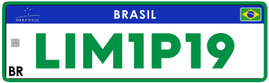 Placa no Padrão Mercosul para Veículos Especiais.