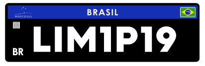 Placa no Padrão Mercosul para Veículos de Colecionadores.